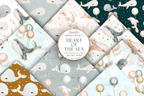 Download Watercolor Whale Patterns - Watercolor whale Collection