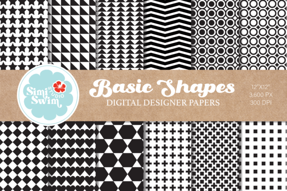 Download Basic Geometric Black Scrapbooking - Premium Resources