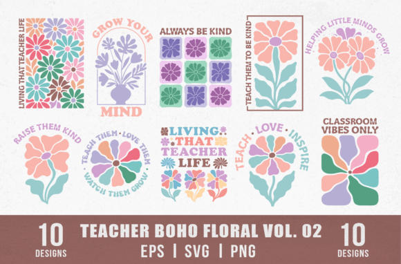 Download Retro Quotes Flower Designs for Teachers - Flower designs Collection